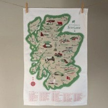 Golf Course of Scotland Teatowel - Made in the UK